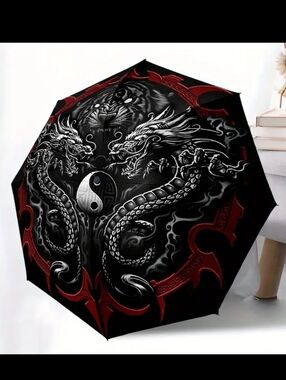 🆕️☯️🐉🐯 YIN YANG DRAGON & TIGER AUTOMATIC & COMPACT UMBRELLA 🐉🐯☯️